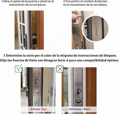Vista 4 de Yale Assure Cierre para Puertas de Patio Andersen®, Negro
