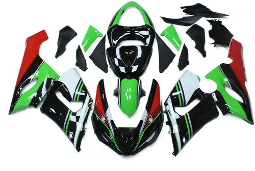 Vista 7 de FLPRO - Parabrisas de plástico ABS de doble burbuja compatible con deflectores de viento Kawasaki ZX-10R 2005-2008, ZX-6R 2005-2006, ZX-6RR/ZX600