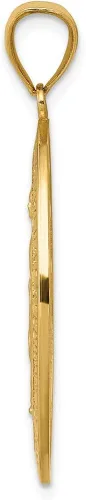 Vista 2 de FB JEWELS Colgante de medalla milagrosa de oro amarillo macizo de 14 quilates, Titanio Plata Oro amarillo