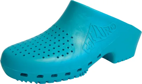 Vista 5 de CALZURO Zuecos de trabajo clásicos con agujeros, zuecos de trabajo unisex para mujeres y hombres, zapatos antideslizantes, zapatos de cocina de goma