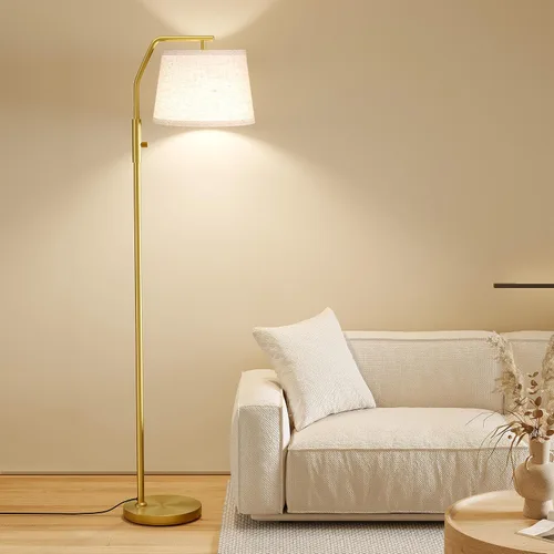 Vista 8 de SUNMORY Lámparas de pie para sala de estar, bombilla de 9W incluida, lámpara para dormitorio con cabezal ajustable, lámpara de pie con interruptor