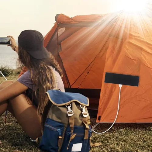 Vista 3 de Cargador de batería de panel solar – Carga rápida versátil y duradera, moderno, resistente, 3 W, paquete de teléfono alimentado por banco, multiuso