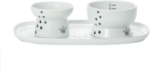 Vista 2 de Necoichi Bandeja de Comedor con Tazón Elevado para Gatos (Juego de Tazón con Bandeja de Comedor)