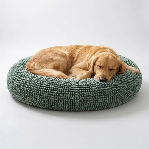 Vista 15 de Muddy Mat® Cloud K-9 cama para perros y gatos, cama suave y relajante en forma de dona, material de chenille, funda extraíble, lavable y apta