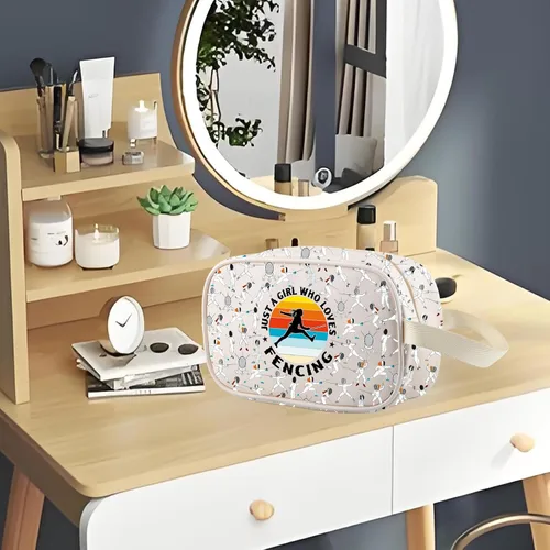 Vista 3 de MEIKIUP Esgrima Deporte Amante Regalo Esgrima Entrenador Maquillaje Bolsa Que Ama Esgrima Viaje Cremallera Bolsa Cosmética, Esgrima CMB, Moderno