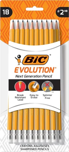 Vista 2 de BIC - lápiz Evolution del núm. 2, cuerpo amarillo, 18
