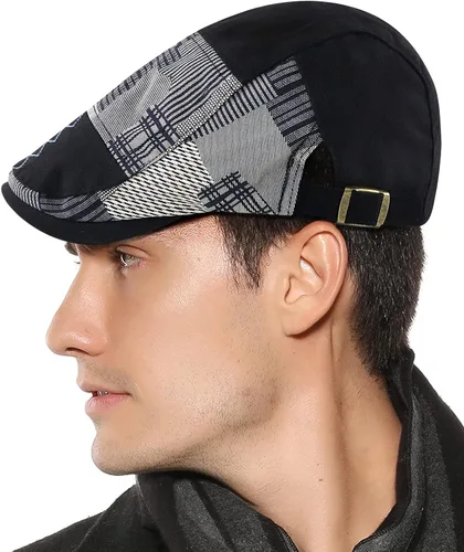 Vista 3 de Aivtalk Gorra de boina de periódicos ajustable para hombre, gorra de hiedra plana