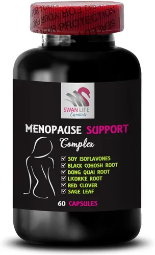 Vista 2 de Suplementos de menopausia para mujeres: píldoras de menopausia para mujeres, trébol rojo, alivio de la menopausia, fruta de casteberry, cohosh