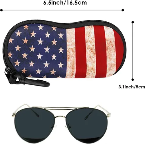 Vista 134 de MoKo - Estuche suave, ultra ligero, de neopreno, para lentes de sol, con cremallera y clip para cinturón