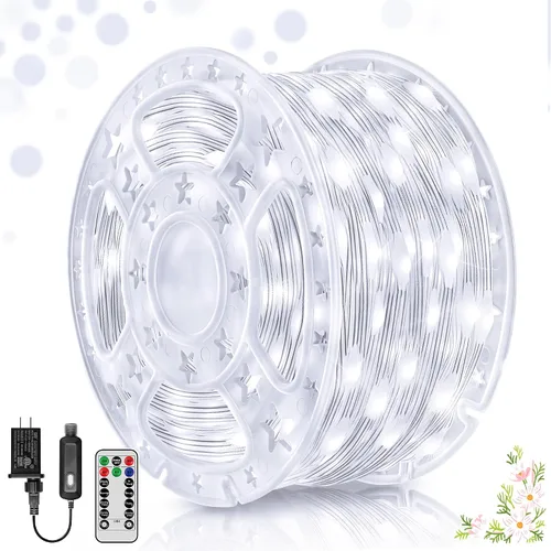 Vista 12 de Luces de Navidad para exteriores, 800 LED de 262 pies, luces de hadas multicolor IP67 impermeables, tira de luces enchufables con control remoto, 8