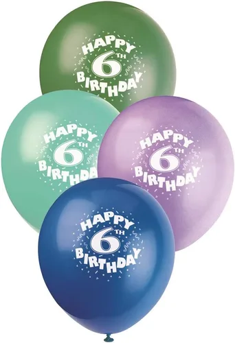 Vista 3 de Globos de látex de 12 pulgadas para el segundo cumpleaños, 6