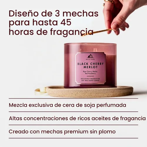 Vista 4 de Bath and Body Works Black Cherry Merlot - Vela perfumada