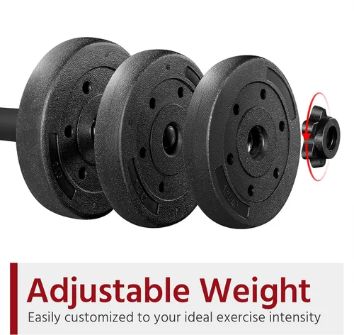 Vista 4 de Topeakmart Juego de mancuernas ajustables de 44 libras/66 libras, equipo de entrenamiento de fuerza para mujeres y hombres en casa, gimnasio