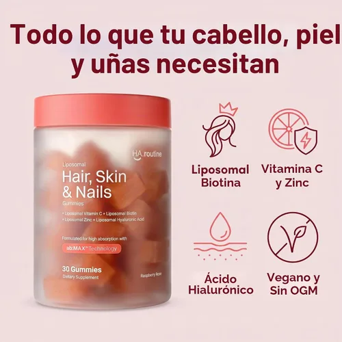 Vista 5 de Haroutine - Vitaminas para la piel y las uñas, gomitas de biotina para el crecimiento del cabello