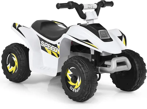 Vista 9 de Costzon Cuatrimoto para niños, cuatrimoto eléctrico alimentado por batería de 6 V, interruptor de avance/atrás, ruedas traseras motorizadas, mini