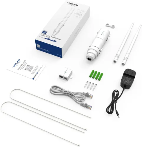 Vista 9 de WAVLINK AC1200 Extensor WiFi de largo alcance para exteriores/punto de acceso inalámbrico con POE activo/pasivo, puerto WAN/LAN, IP67 impermeable