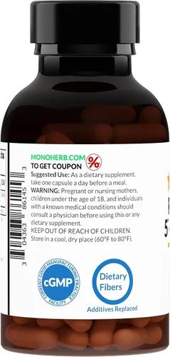 Vista 3 de MONOHERB Riboflavina 5'-Fosfato 50 mg – 120 Cápsulas Vegetarianas – Vitamina B2 Bioactiva (Paquete de 2)