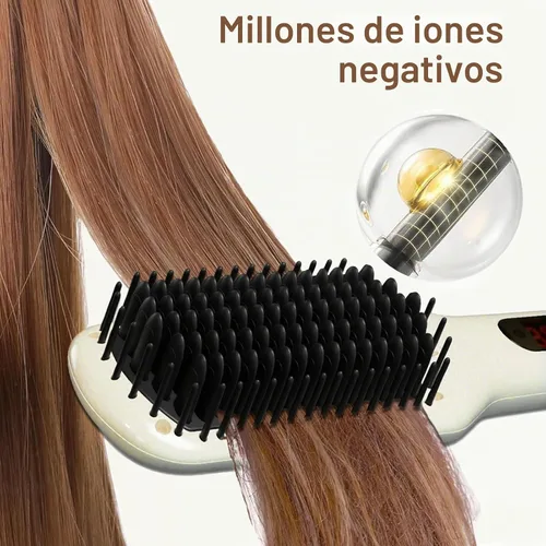 Vista 6 de MEGAWISE Serie de cepillos alisadores de cabello (blanco perla)