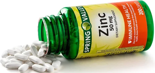 Vista 6 de Spring Valley - Zinc 50 mg, 200 unidades de suplemento de zinc Spring Valley es adecuado para la ingesta diaria.