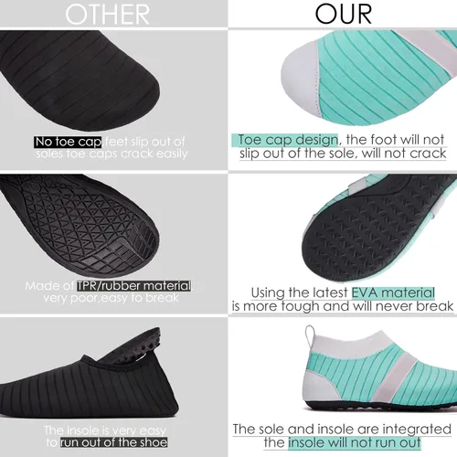Vista 5 de PIOFDAIX Water Shoes for Women and Men, Quick-Dry Beach Aqua Socks Swim Shoes, Pool Water Socks with Foot Massage