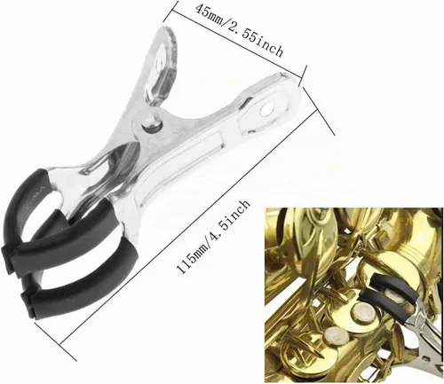 Vista 4 de Jiayouy Kit de herramientas de saxofón profesional de 24 piezas, kit de herramientas de mantenimiento de reparación de saxofón profesional con bolsa