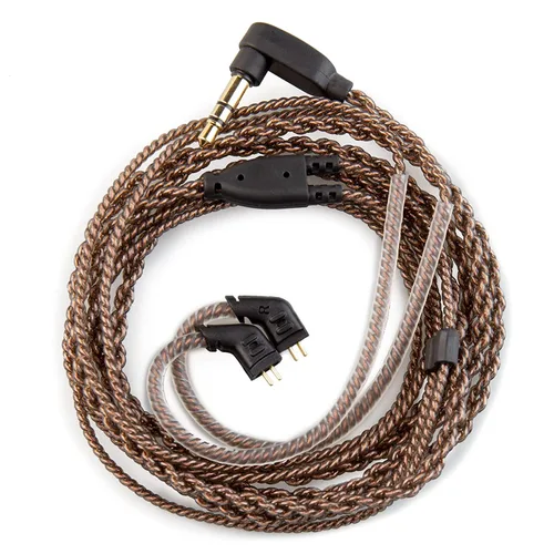 Vista 9 de Cable IEM de 2M 2 pines, cables de auriculares de 2 metros de largo con cable de extensión de auriculares chapado en plata compatible con Moondrop