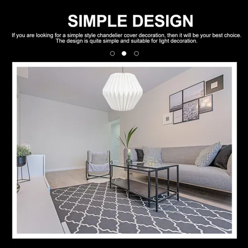 Vista 2 de NOLITOY 2 unids hecho a mano linterna de papel pantalla moderna simple cubierta de luz decorativa para decoración del hogar fácil almacenamiento