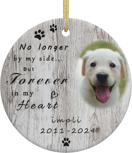 Vista 15 de Regalos conmemorativos personalizados para perros por pérdida de perro, adorno de corazón personalizado para mascotas, recuerdo conmemorativo