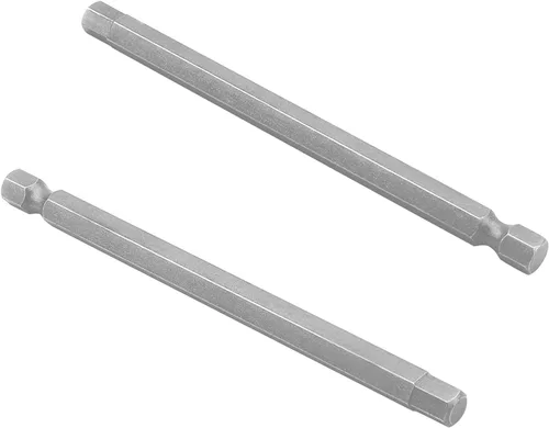 Vista 9 de Auniwaig Broca de llave Allen de cabeza hexagonal, vástago hexagonal de 1/4 de pulgada, punta hexagonal métrica S2 de acero, puntas magnéticas H2