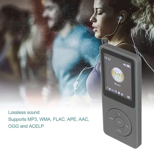 Vista 5 de Reproductor de MP4 - Reproductor de música LCD de 1.8 pulgadas, altavoz HD integrado, reproductor de música portátil ideal para deportes