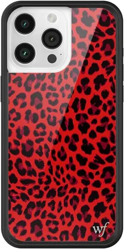 Vista 51 de Wildflower Cases - Funda Surf's Up, Compatible con Apple iPhone 15 Pro Max Moderno, Rojo, Morado, Floral, Verano, Playa - Parachoques Protector