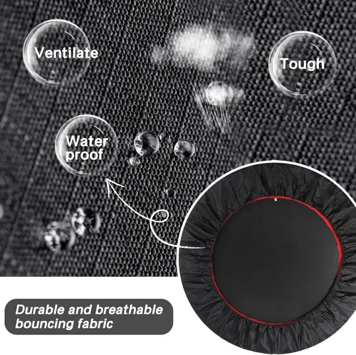 Vista 4 de Rebounder Trampoline for Adults, 40"/50" Foldable Spring Fitness Trampoline - 450 lbs Capacity, Quiet & Stable Indoor/Outdoor Exercise Equipment for