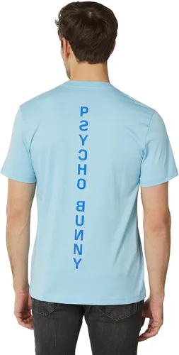 Vista 2 de Psycho Bunny Lloyds Graphic Tee Azul Cielo MD (US Hombre 5), Azul-cielo