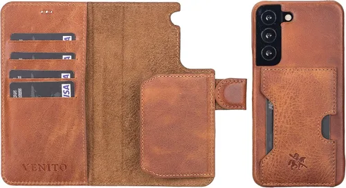 Vista 37 de Venito Florence - Funda de piel compatible con Samsung Galaxy S9, extra segura con bloqueo RFID, cartera desmontable para teléfono (gris decolorado)