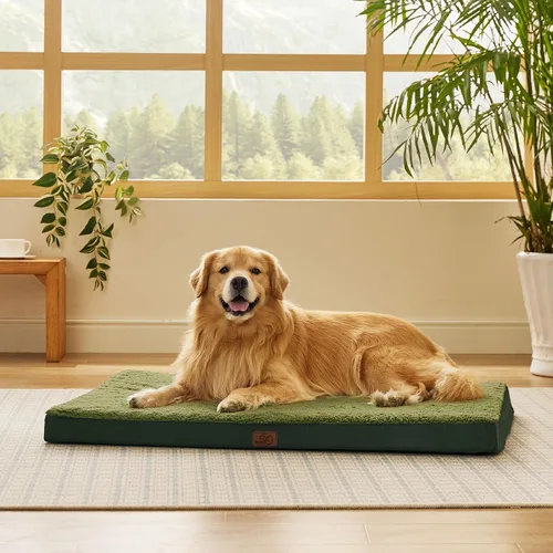 Vista 46 de Bedsure - Cama ortopédica pequeña para perros chicos, impermeable, con funda extraíble lavable, tapete de espuma con forma de huevera para mascotas