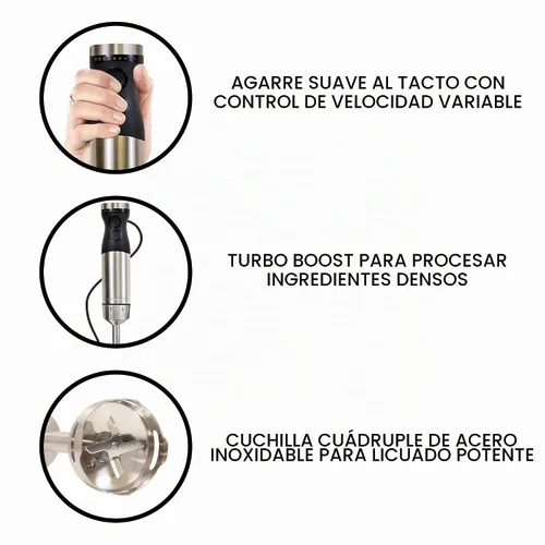 Vista 5 de Kenmore - Batidora de inmersión de mano, batidora de mano eléctrica con eje de acero inoxidable, batidora, velocidad variable para batidos