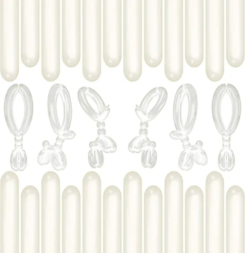 Vista 8 de 200 globos de 260 globos torcidos de 260 qt largos para globos, animales, bodas, cumpleaños, decoración de fiesta de Navidad (dorado)