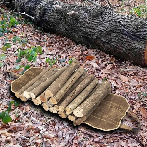 Vista 7 de BHD - Bolsa resistente de lona encerada de 20 onzas con asas, para campamento, interior y exterior, color marrón