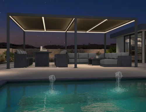 Vista 14 de PURPLE LEAF 94AS - Pérgola pequeña de aluminio compacto de 10 x 12 pies con techo rígido con listones ajustables para patio, cubierta de terraza