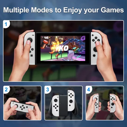 Vista 7 de Controller for Nintendo Switch, Replacement Joypad Controller for Nintendo Switch, Right and Left Wireless Switch Joy-pad Controllers with Dual