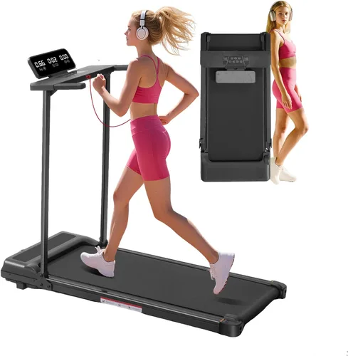 Vista 8 de Walking Pad Treadmill with Incline, 2026 Upgrade Portable Treadmill with Handles for Home Small, 3.5HP Small Walking Pad with Handle Bar