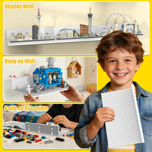 Vista 3 de BlissBox - Juego de 4 estantes flotantes para pared compatibles con Blanco