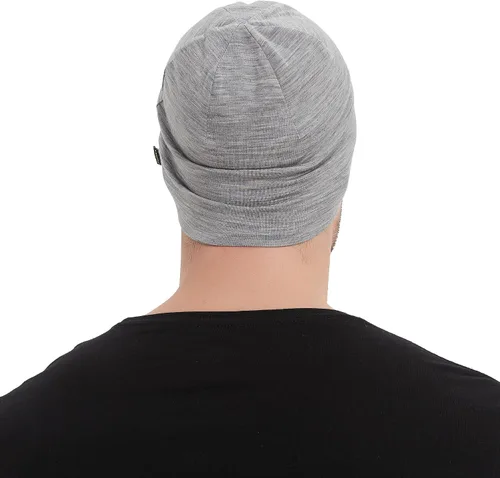 Vista 5 de Gorro de lana merina, gorra ligera para correr, transpirable, gorro de dormir para hombres y mujeres
