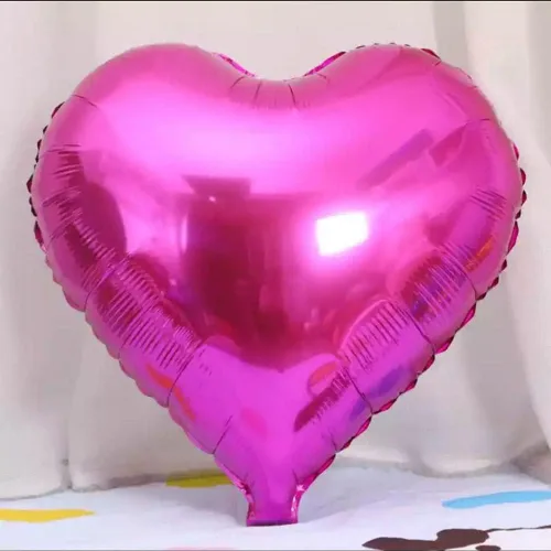 Vista 3 de Globos decorativos de papel de aluminio con forma de corazón rosa de 18 pulgadas, 12