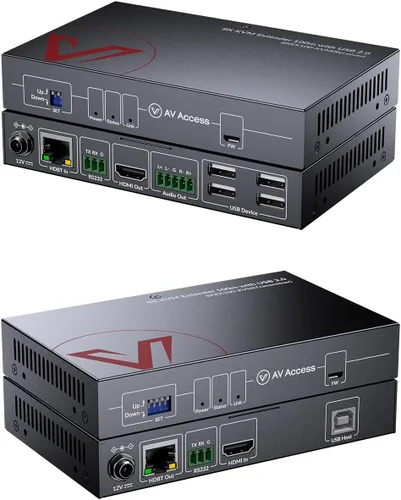 Vista 10 de Extensor HDMI 4K de acceso AV sobre Cat6, 230 pies/229.7 ft, 4K @60 Hz 4:4: 4, salida de bucle, HDCP 2.3, PoC bidireccional, control IR, interruptor