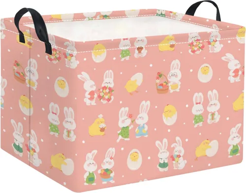 Vista 8 de Cesta rectangular de almacenamiento para bebés y niños, para el hogar, cocina, niñas, lindo contenedor de almacenamiento de juguetes, organizador