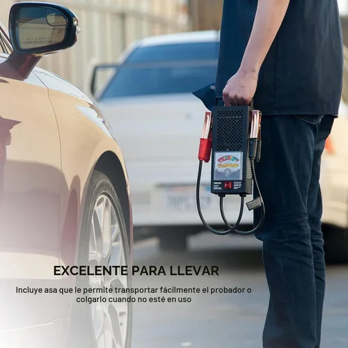 Vista 4 de NEIKO - Probador de batería de automóvil 40510A, comprobador de carga automotriz de 100 amperios, 6 y 12 voltios, analizador CCA