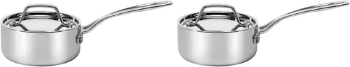 Vista 3 de Cuisinart Batería de Cocina de Acero Inoxidable Custom Clad de 5 Capas, Cacerola de 1 Qt. con Tapa, CC519-14
