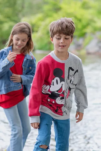 Vista 6 de Disney Lion King Mickey Mouse Pixar Cars Lightning McQueen Simba Pluto Sweatshirt Toddler to Big Kid