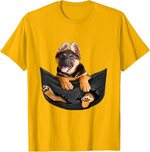 Vista 86 de Dog Lovers Gifts - Camiseta divertida con cara de perro con bolsillo, Negro, S